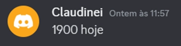 Mensagem de aluno no Discord